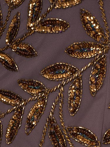 Adrianna Papell Women's Bead Cape Long Dress3