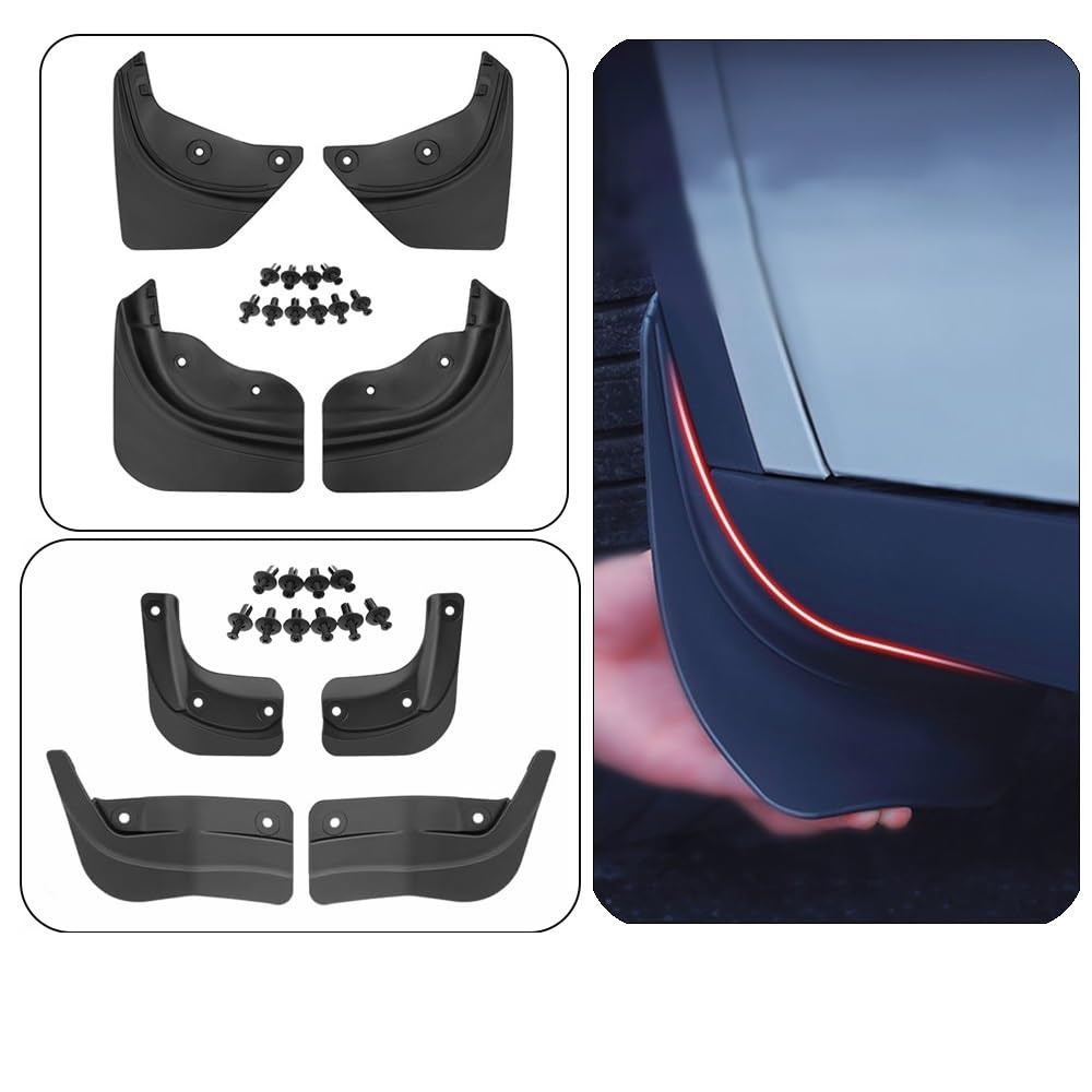 osłona koła Pasuje do Tesla Model 3 Y 2025 2026 akcesoria błotniki osłona przeciwbryzgowa opony na każdą pogodę błotnik samochodowy chroń farbę(Model Y 2025-Present)