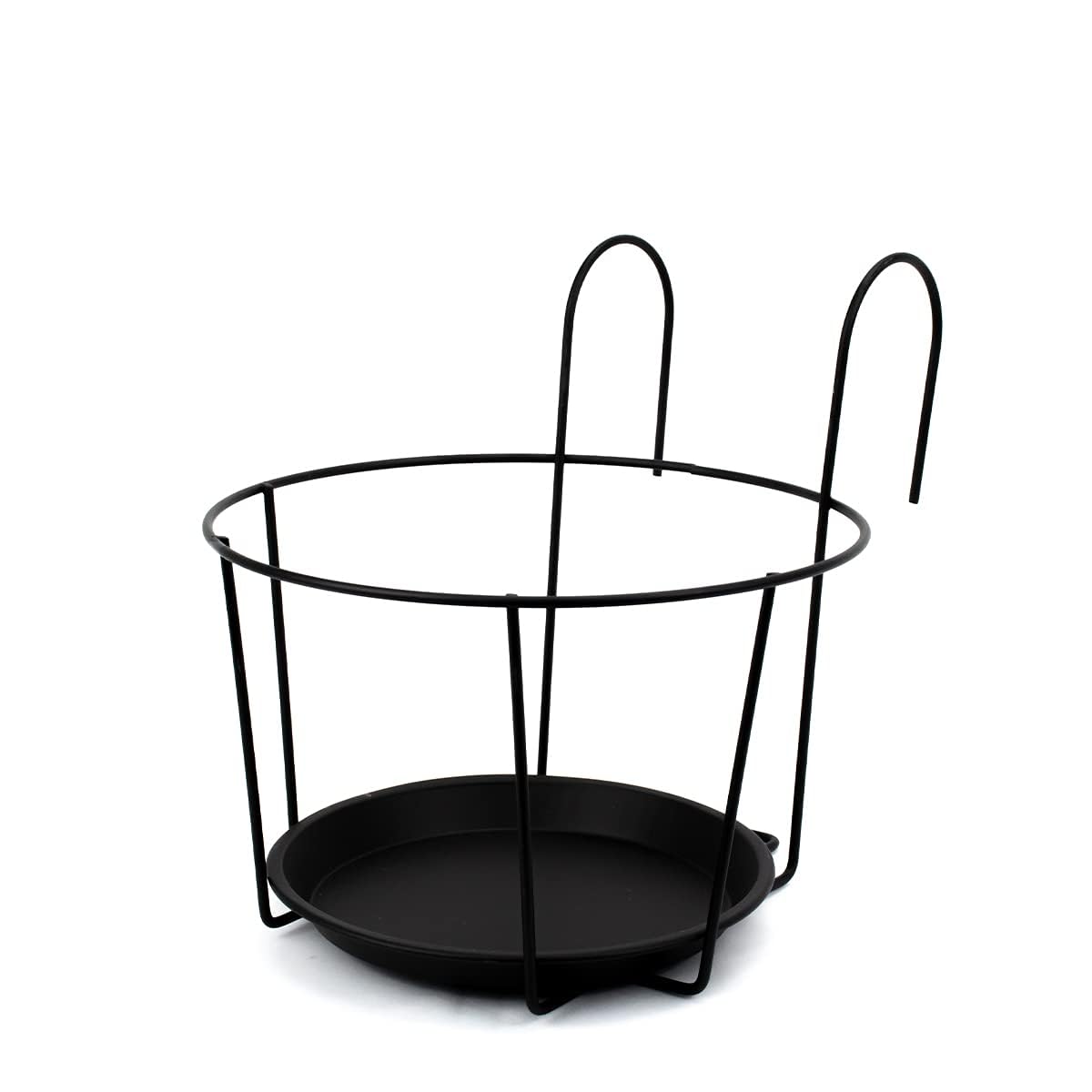 BESCH Macetero Colgante para Soporte de Macetas para Balcones, barandilla y jardineria. (18cm/7", Metal)