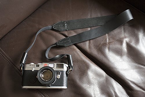 Handgefertigt aus echtem Leder Kameragurt Riemen für Film Evil DSLR Kamera schwarz 01–114 – Bild 3