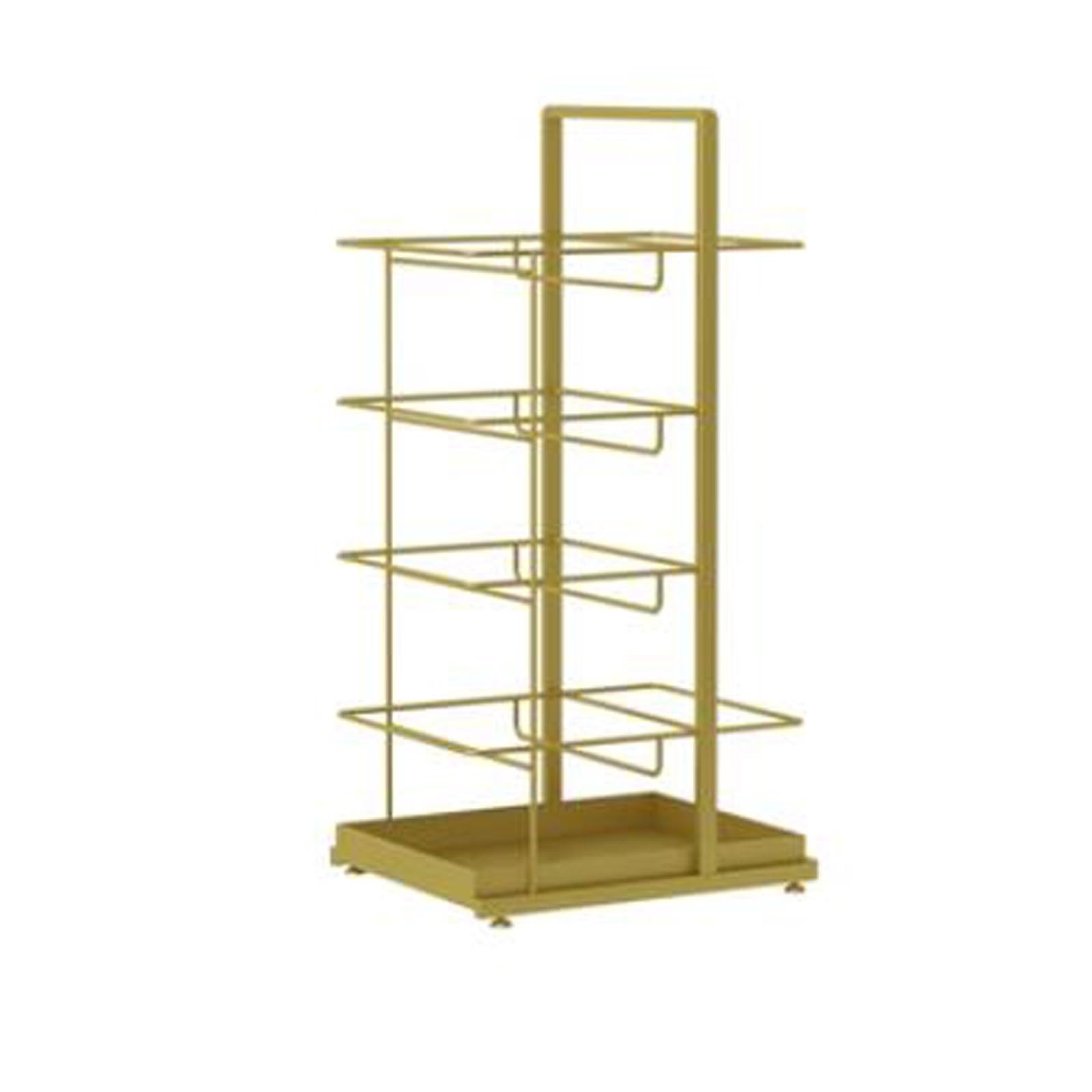 CFY652 Umbrella rack Household Entrance Umbrella Stand, Holder, Metal Entry Hallway Décor with Drip Tray, Home Office Decoration Storage Rack for Umbrellas Canes Walking Sticks Office(Gold)