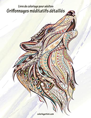 Livre de coloriage pour adultes Griffonnages méditatifs détaillés 1 (French Edition)
