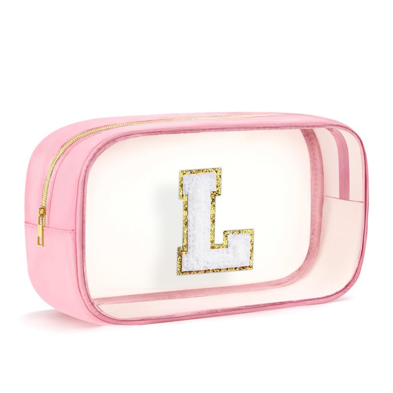 Trousse de Toilette Transparente- Cadeaux pour Adolescentes Trousse Maquillage Personnalisée Sacs Cosmétiques Cadeaux d'anniversaire pour Femmes Petite Amie...