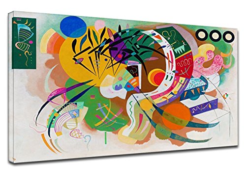 Reproduction Tableau Wassily Kandinsky 'Courbe Dominante (1936)' - Toile Sur Cadre En Bois - Prêt à Accrocher