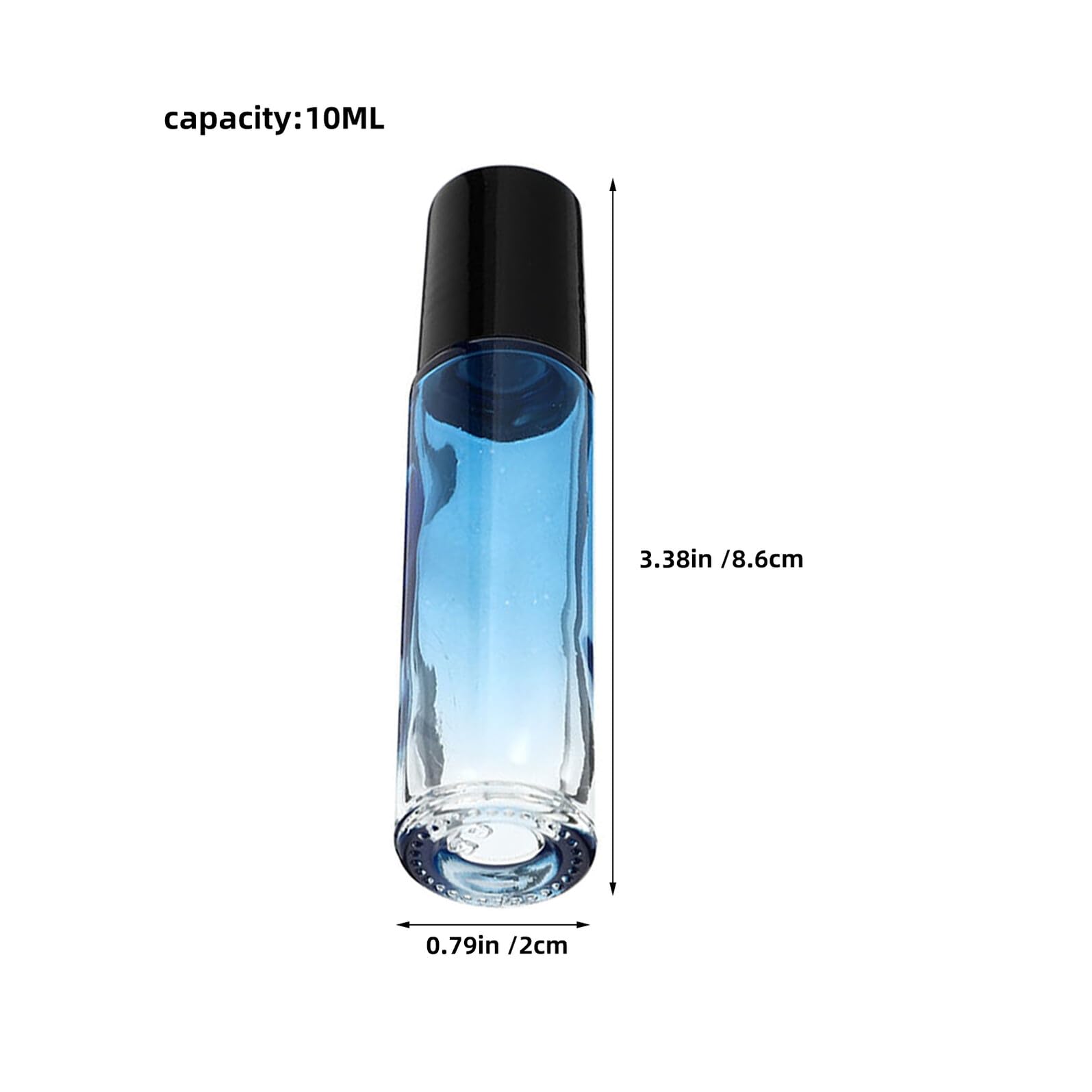 TEHAUX Flaconi Roll-On in Vetro da 10 Ml Set da 20 Pezzi con Sfera in Acciaio Inox Contenitori per Oli Essenziali Ricaricabili Flaconi Roll-On per Massaggi Viso Aromaterapia e