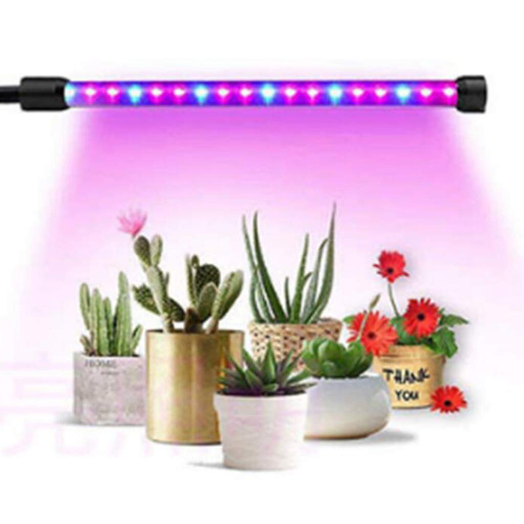 Grow Light, LED Grow Light Lámpara de Cultivo de Espectro Completo, Luz de Planta de Cuello de Cisne de 5W con Interruptor Doble, Profesional para plántulas Crecimiento de Frutos florecientes