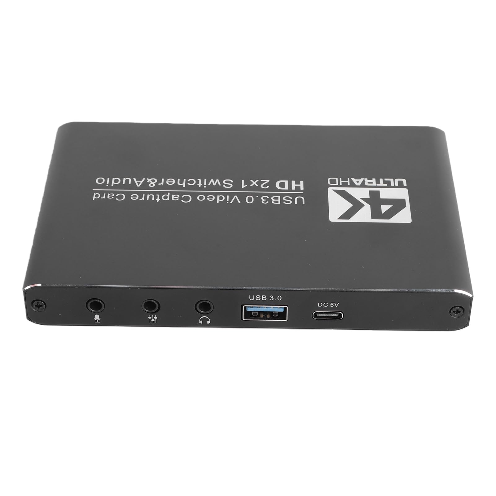 Tarjeta de Captura HDMI 4K 60 Hz, Tarjeta de Captura de Vídeo USB 3.0, Entrada/Salida HDMI Dual, con Entrada de Audio/micrófono/línea de 3,5 Mm para Transmisión de Juegos y