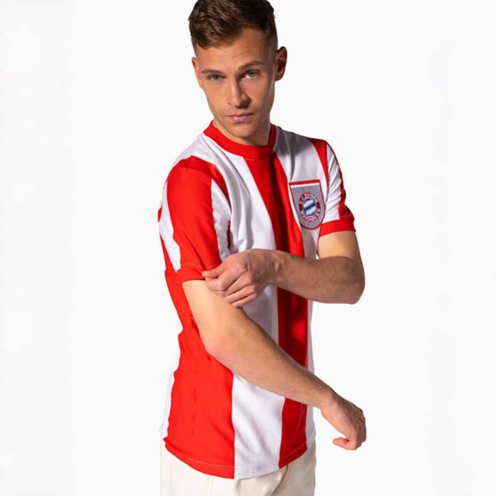 FC Bayern München Retro Trikot 1971-72 Rot/Weiß I Fußball Größe S
