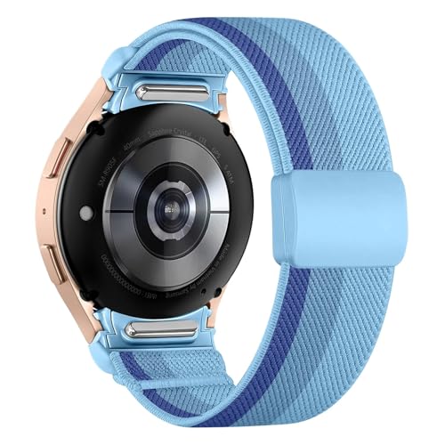 [�����ȓX] �ɓK��Samsung Galaxy Watch 7 6 5 4 44mm 40mm/FE/5 Pro 45mm �i�C���� ���ԂȂ��u���X���b�g Watch 6 Classic 47mm 43mm �X�g���b�v(Gradient Blue)