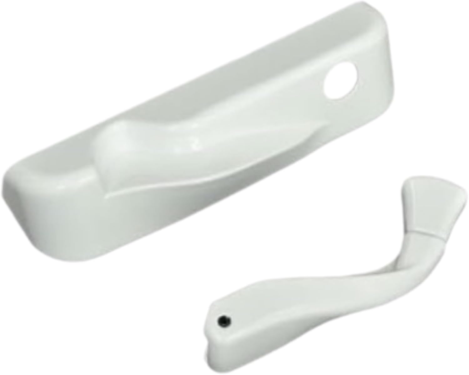 Wide Awning Window Operator Replacement Kit with Track & Handle, Off White – X-Style Scissor Arm, High Quality Plastic Clip & Pivot Slide –Model:Elite-04, FH-03A,04-3