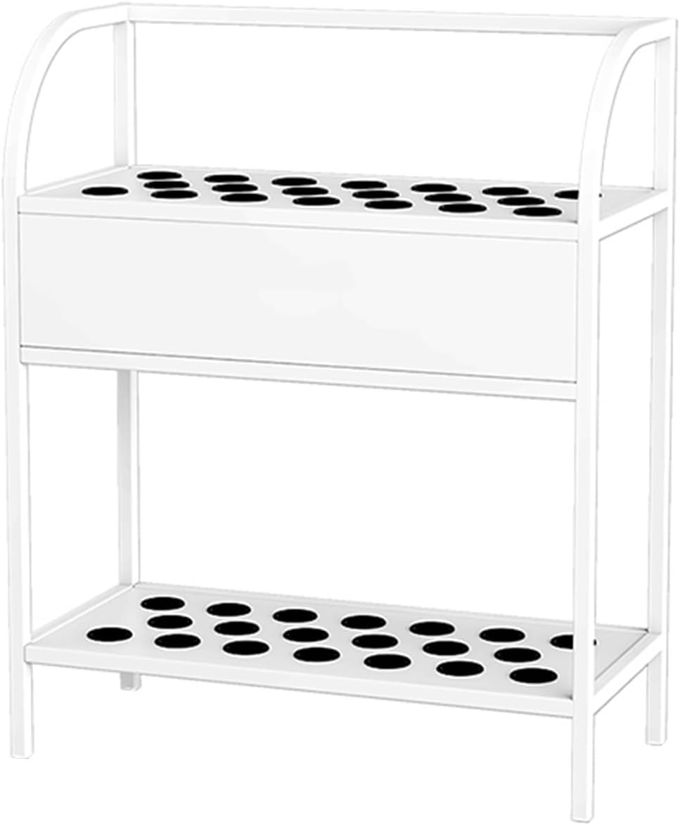 Gold Floor Stand Billiards Cue Rack - Pool Cue Storage Organizer with Rubber Protective Ring, No Assembly Required, Holds Up to 20 Cues - Ideal Billiard Room Equipment