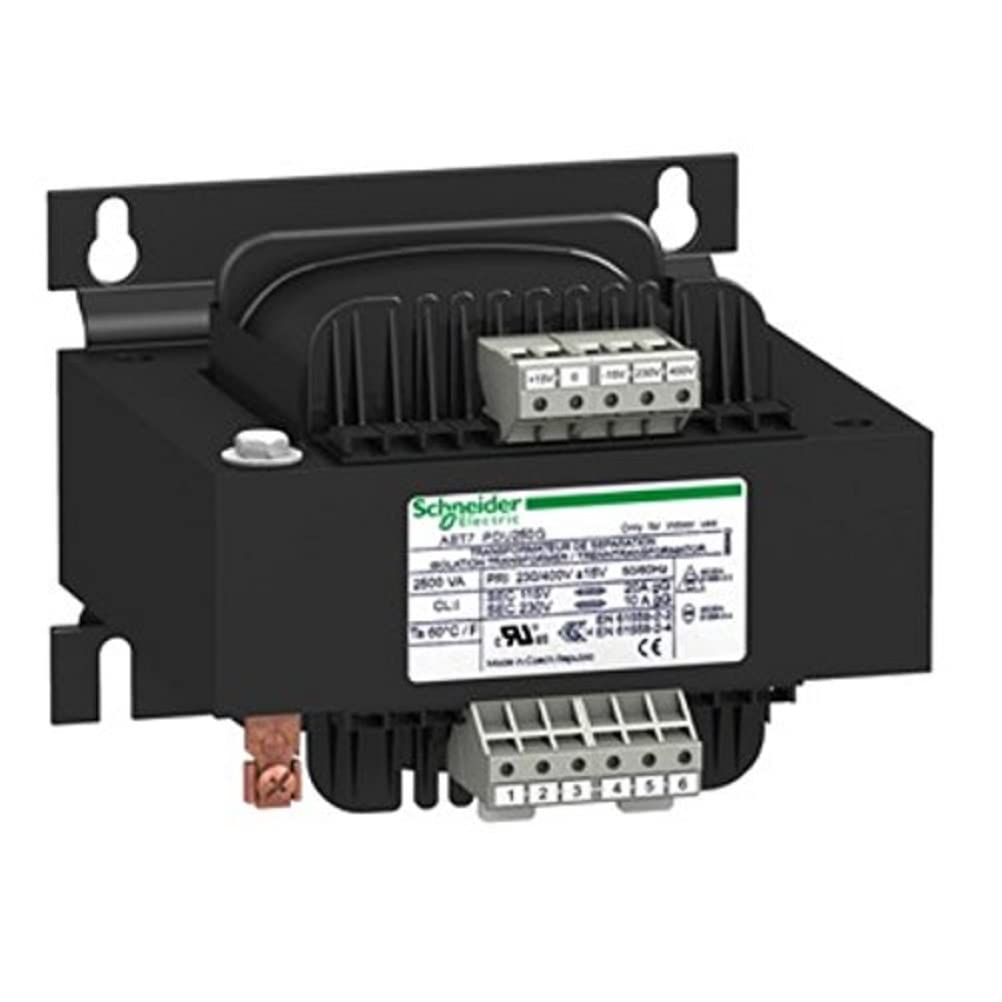 Schneider ABT7PDU160G Sicherheits- und Trenntransformator, E: 230/400 Vac, A: 2x 115 Vac, 1, 6 kVA