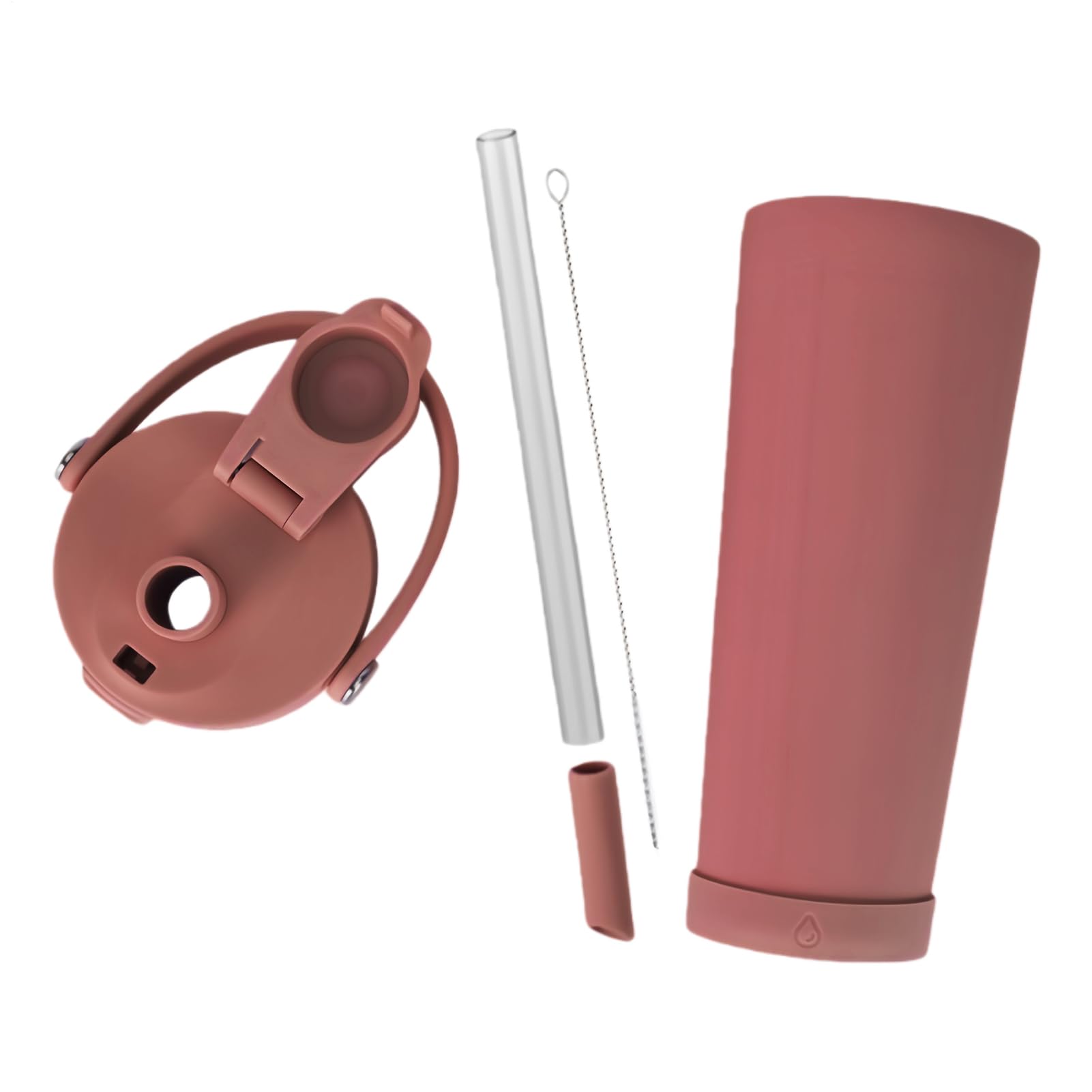 Taza Aislada Taza con Tapa de Pajita | 830 ml Vaso Térmico Para Café Para Té Café Senderismo Viaje Oficina Exterior Acampada Picnic Escuela Trabajo Diario