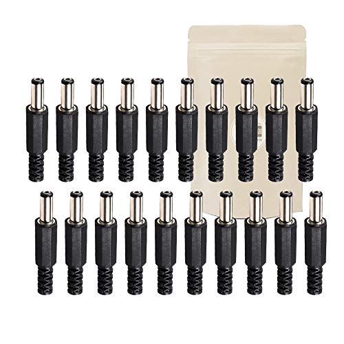 ADAPTOUT stopcontacten, 12 V, stekker, 5,5 mm x 2,1 mm, stroomvoorziening soldeerstekker, 12 V, 20 stuks