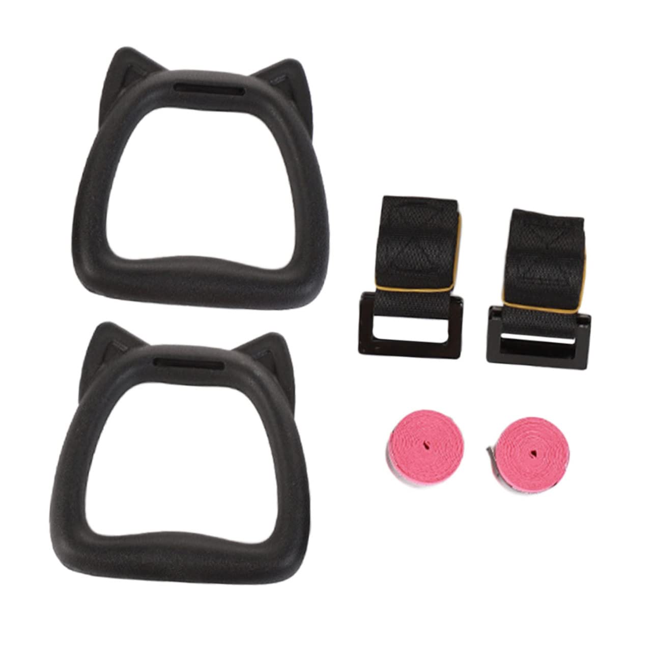 Gogogmee 1Set Indoor Gymnastics Rings with Straps for Home Fitness Training and Muscle Activation of Hanging Circles for Strength and Coordination