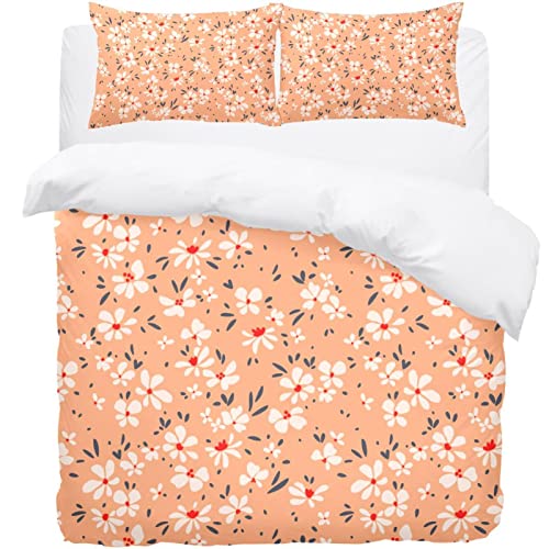 Housse de couette et 2 taies d'oreiller pour lit douillet et chaud