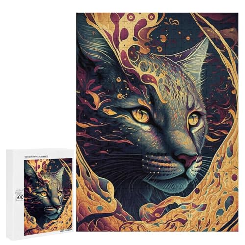 Puzzle 500 pièces Lynx Enchanting pour ados jeu original décoration murale