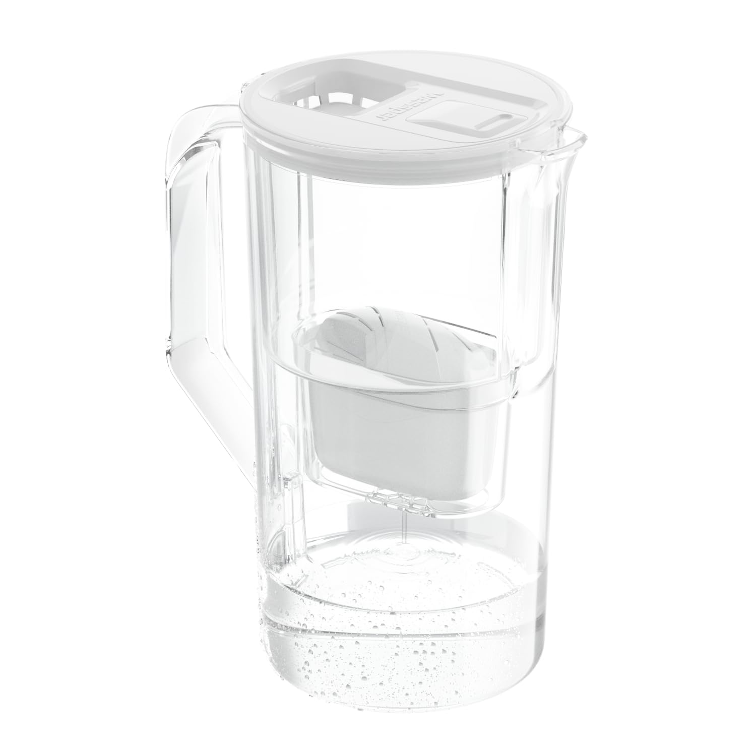 Wessper Wasserfilter Kanne 2,8 liter, mit LED-Zählwerk, Wasser Karaffe mit Filter, Aktivkohle Kartusche Wasserfilter Reduziert Kalk und Chlor, BPA-Free Wasser Filterkanne – Weiß