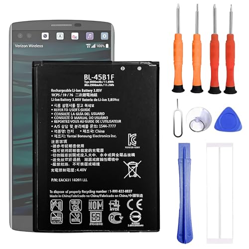 VUXYIT BL-45B1F Battery Compatible with LG V10 Replacement Battery for with Repair Tool kit