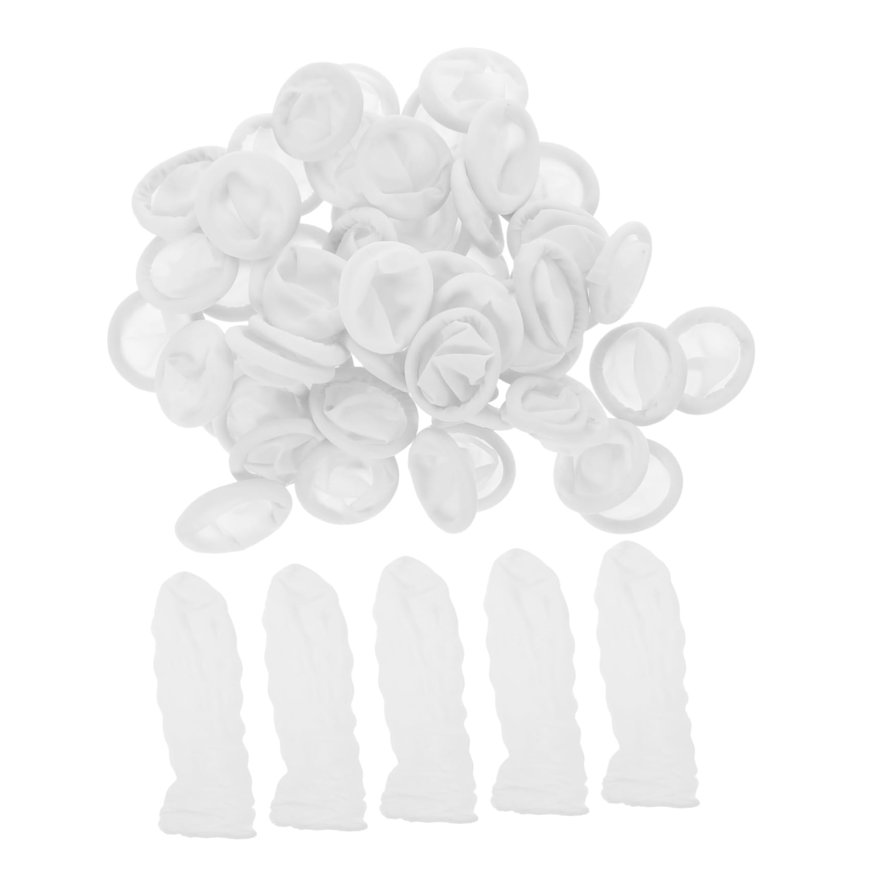 ARTIBETTER 100pcs Nitrile Finger Cots Finger Protection Sleeves Finger Supplies Protecting Cover Protecting Sleeve Protection Covers Finger Sleeve Cover Finger Sleeve Protectors White