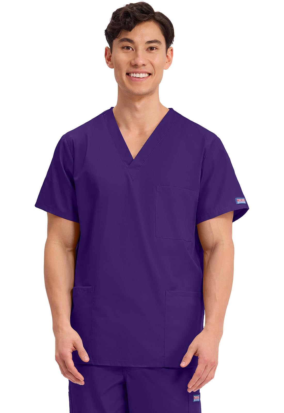 Cherokee Women's Grape Originals Unisex V-Neck Scrubs Shirt - Purple - Xxxxxl