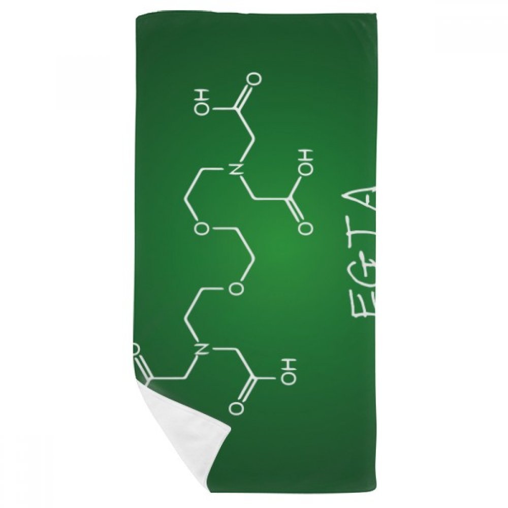 Serviette de bain formule chimique EGTA colorée 35x70 cm pour le visage