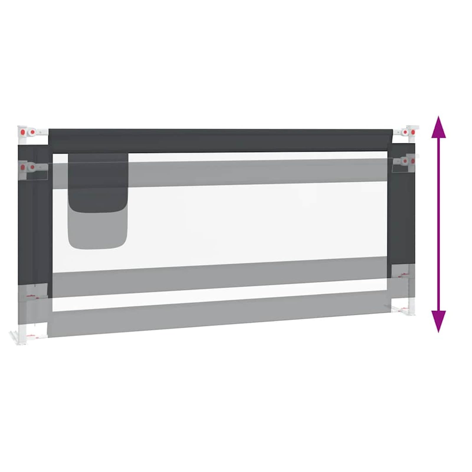 Fasba Barandilla de Cama para Niños 18 Meses-5 Años, Protección contra Caídas, Ajustable 70-95 cm, Tela Poliéster y Metal, Fácil Montaje Modelo FCLRZJ-10233ES