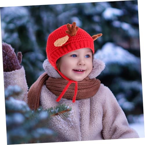 Gorro de reno y astas de ciervo para invierno, ropa de abrigo para bebé 4
