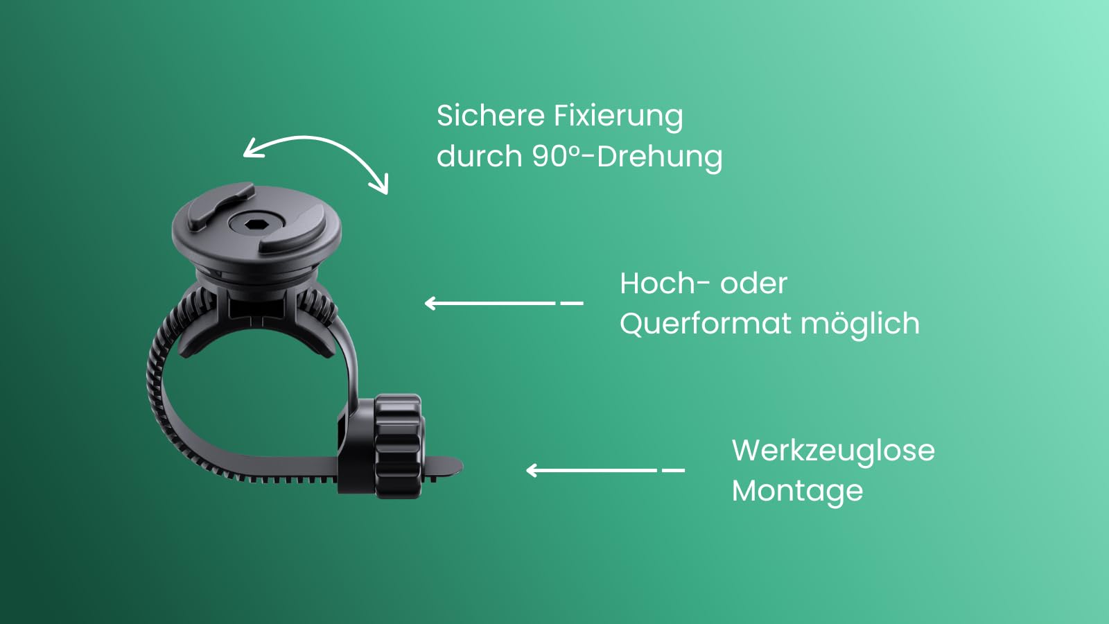 EGRET Phone Fix - Supporto universale per manubrio (adatto per scooter e biciclette)