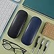 Firtink Brillenetui, 2 Stücke Hardcase Brillenetui PU Leder Brillenetu für Männer und Frauen für Sonnenbrille Lesebrille Sportbrille