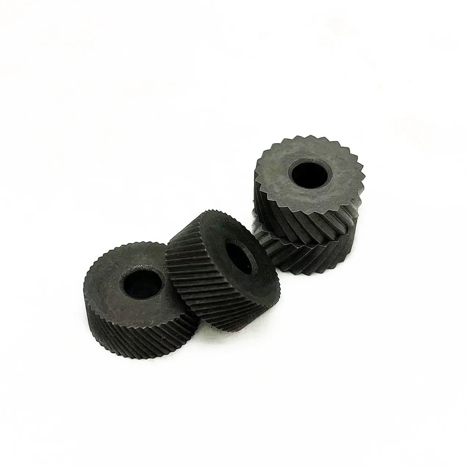 Narzędzie do radełkowania, Opakowanie 7 sztuk: koła radełkowane skośne 0,6/1,0/2,0 mm HSS i stalowy uchwyt do tokarki 16 mm x 18 mm