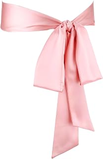 Sash Belts for Women 2.95'' Wide Satin Belt for Dress Ribbon Belts for Special Occasions