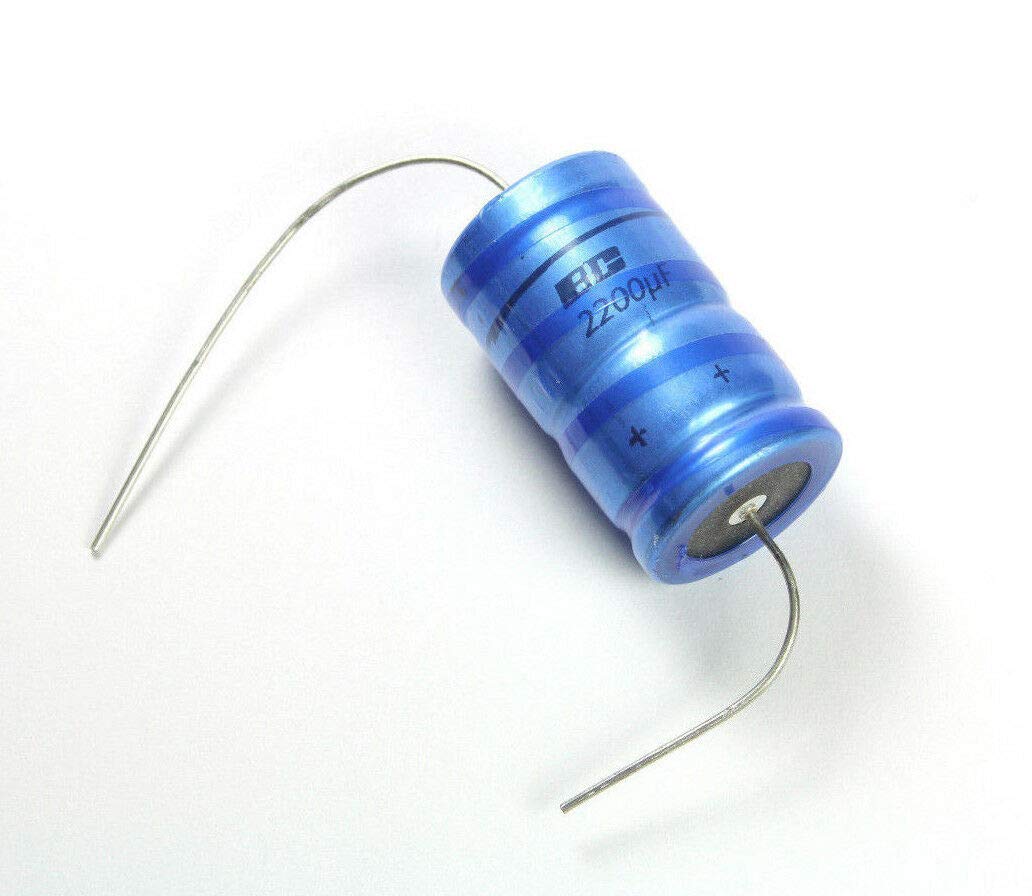 (NG #40) 2pcs BC Components Axial Capacitor, 220uF 100v, LL Series