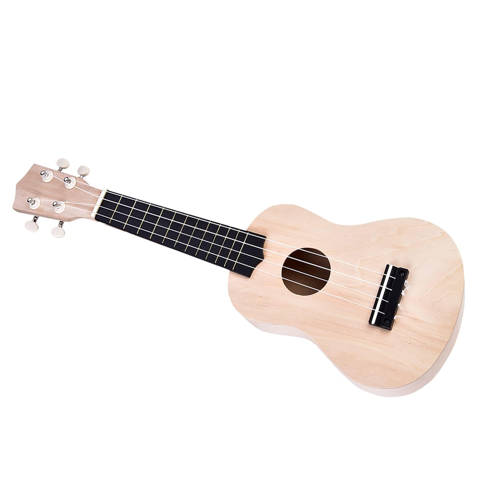 Kit de ukelele de 21 pulgadas DIY Wood, Basswood 4 String Ukelele Kit de bricolaje Instrumento Instrumento de cuerda Ukulele para niños Adultos Principiantes