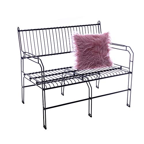 Namoradeira Decorativa Niva, Metaltru, Preto