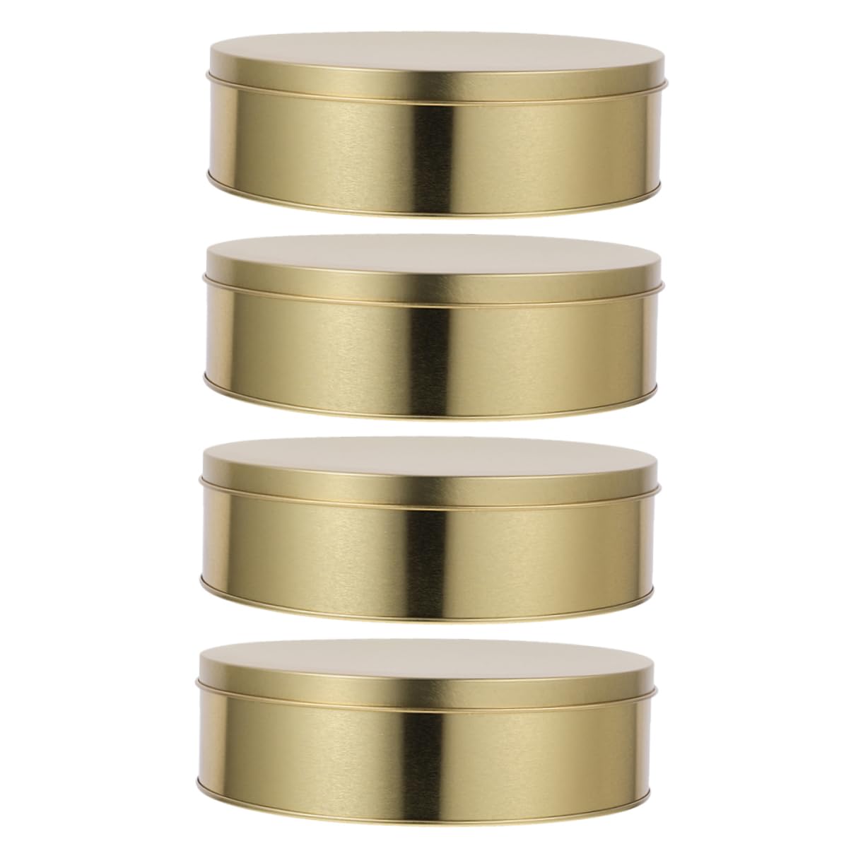 GLEAVI 4pièces Boîtes Décoratives Avec Couvercles Contenants Ronds Métal Pour Biscuits Bonbons Et Collations Bocaux Rechargeables