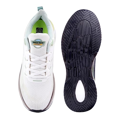 Image of Bacca Bucci Men's White::Olive Running Shoes - 6 UK
