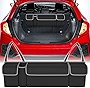 CK Formula Trunk Organizer - Black Gray Trim, Light Duty Extra Storage with 4 Efficient Compartments for Rear / Back Seat Car, Truck, SUV, Van, Automotive Interior Accessories, Pack of 1