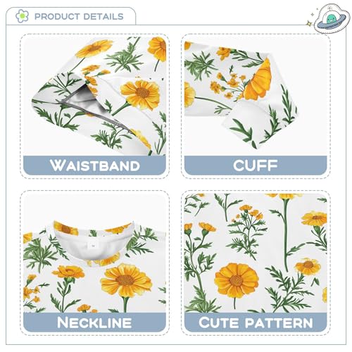 Safari Marigold White Big Girls Hoodie Sweatshirt Long Sleeve Kids Pullover Hoodie3