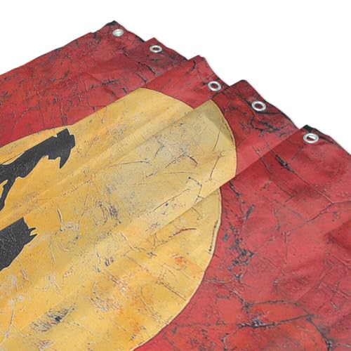 Rideau de douche western 168x183 cm imperméable et lavable en polyester - 4
