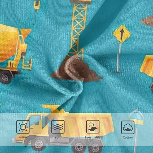 Girls Underwear Toddlers 2t Cotton Little Girl Panties Pattern Briefs Undies Kids Cartoon Yellow Construction Vehicles3