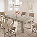 GarveeHome Farmhouse Dining Table for 6-8 People, 71 in Long Kitchen Tables with Wooden Sturdy Frame, 6 ft Large Rectangular Dinner Table for Dining Room, Kitchen, Grey, 71