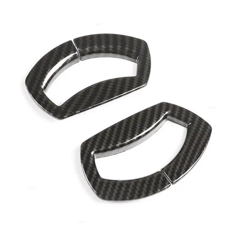Interior Wrap Film Car Interior Seat Safety Belt Cover Trim Sticker ABS for BMW X3 E83 2006-2010(Carbon Fiber Texture)