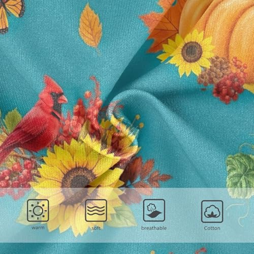 Girls Panties, Pumpkins Sunflowers Autumn Leaves Toddler Girl Briefs, Cotton Underwear for Girls, 2T–8 Years3