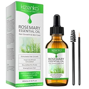 Rozemarijn Olie Haar Voor Haargroei, 100% Pure EssentiëLe Rozemarijnolie, Stimuleert De Haargroei, Voedt De Hoofdhuid, Versterkt Het Haar, Voor Haargroei & Huidverzorging 60ml