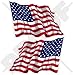 USA Vereinigte Staaten Amerika Wehende Flagge, Fahne Amerikaner 75mm Auto & Motorrad Aufkleber, x2 Vinyl Stickers (Links - Rechts)
