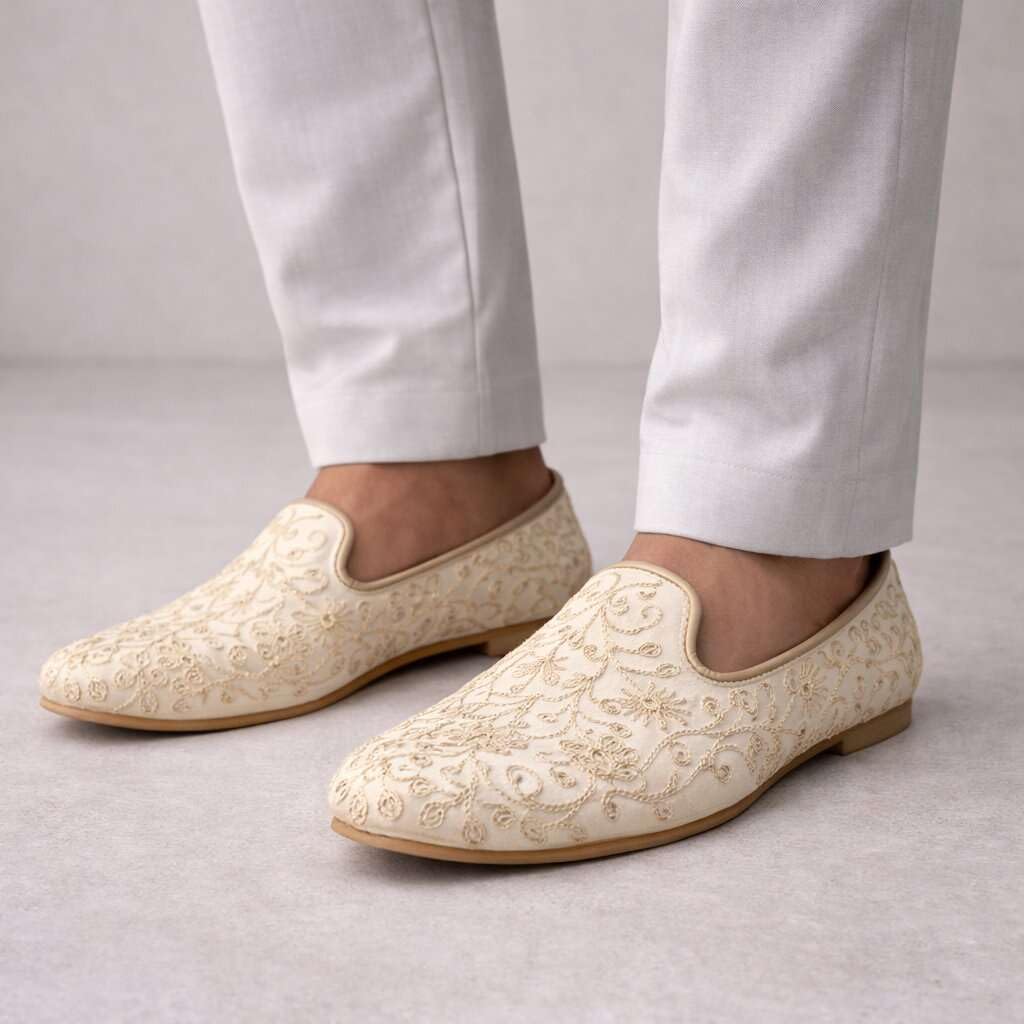Stop n Style Jutti Sherwani-Schuhe für Herren, indische Hochzeit, handgefertigt, ethnisch, Mojari, Punjabi, Juti