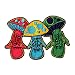 Mushroom No Evil See Hear Speak Iron On Hippie Patch