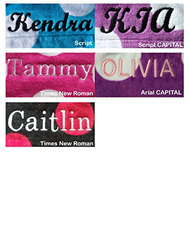 BY LORA Embroidered Girls Bath Terry Cotton Girls Wrap, Multi color, MEDIUM2