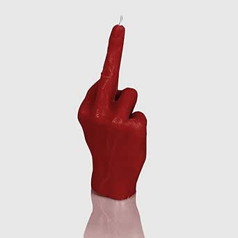 Designerkerze FCK 21cmx9cm Kerze als Geschenkidee Tischdekoration in rot